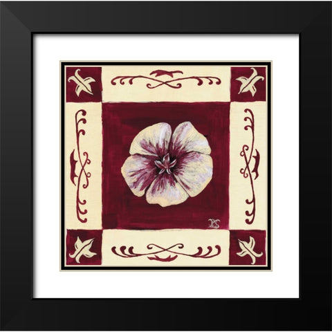 Retro Purple II Black Modern Wood Framed Art Print with Double Matting by van Aanholt, Pascalle