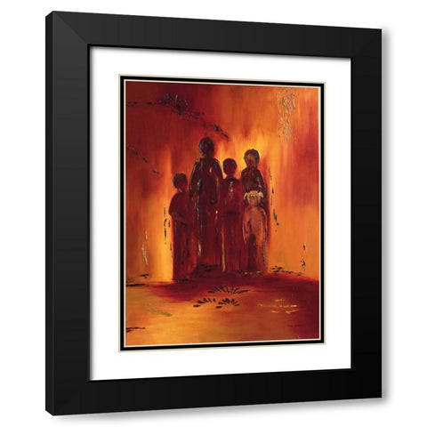 Siloutte III Black Modern Wood Framed Art Print with Double Matting by Pelzer-Janssen, Ine