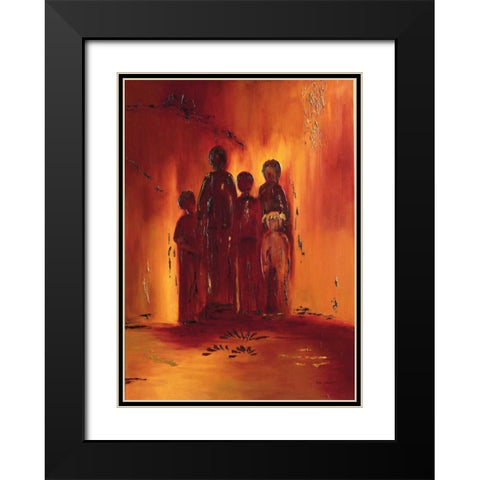 Siloutte III Black Modern Wood Framed Art Print with Double Matting by Pelzer-Janssen, Ine