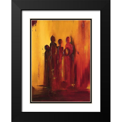 Siloutte IV Black Modern Wood Framed Art Print with Double Matting by Pelzer-Janssen, Ine