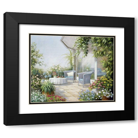 Summer afternoon Black Modern Wood Framed Art Print with Double Matting by Motz, Peter