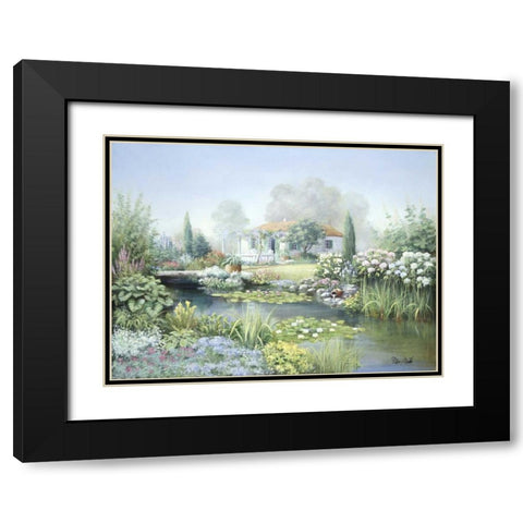 Treasure garden Black Modern Wood Framed Art Print with Double Matting by Motz, Peter