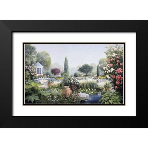 Summer glory Black Modern Wood Framed Art Print with Double Matting by Motz, Peter