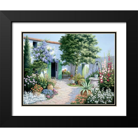 A little bit of paradise Black Modern Wood Framed Art Print with Double Matting by Motz, Peter