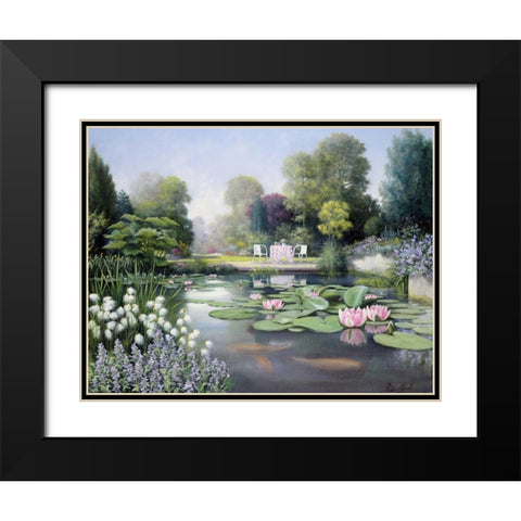 Flowering time Black Modern Wood Framed Art Print with Double Matting by Motz, Peter