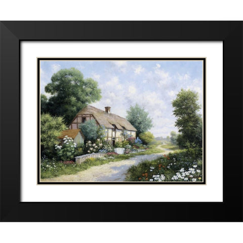 The country house Black Modern Wood Framed Art Print with Double Matting by Motz, Peter