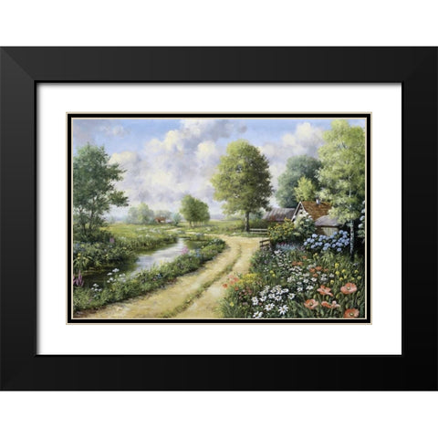 Almost home Black Modern Wood Framed Art Print with Double Matting by Motz, Peter