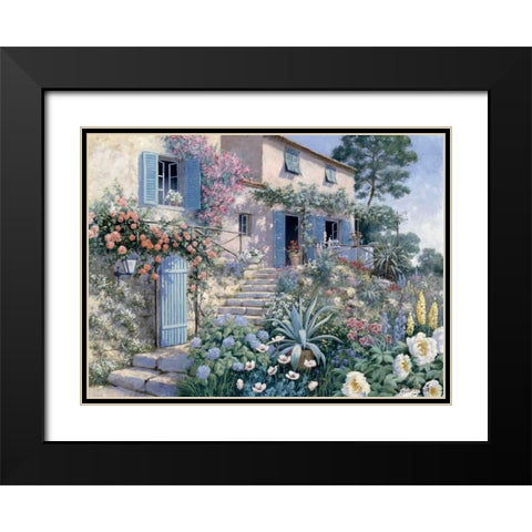 Stairs toâ€¦ Black Modern Wood Framed Art Print with Double Matting by Motz, Peter