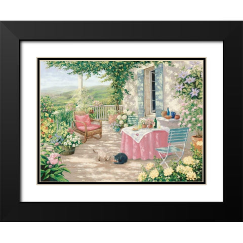 Brunch  Black Modern Wood Framed Art Print with Double Matting by Motz, Peter