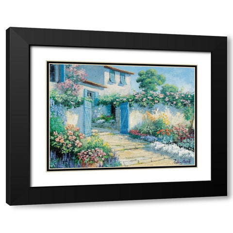Grannys house Black Modern Wood Framed Art Print with Double Matting by Motz, Peter
