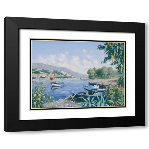 Enjoyable moment Black Modern Wood Framed Art Print with Double Matting by Motz, Peter