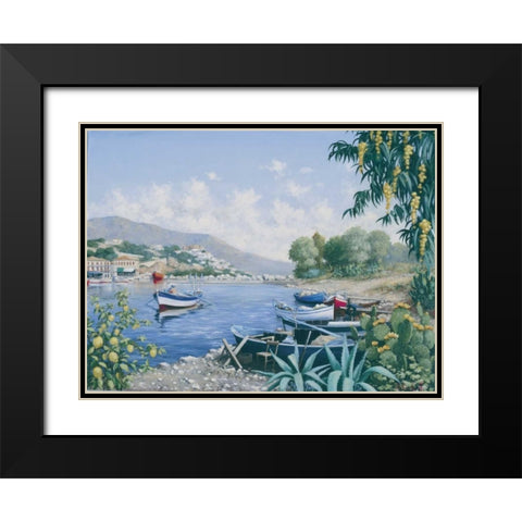 Enjoyable moment Black Modern Wood Framed Art Print with Double Matting by Motz, Peter