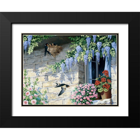Coming home Black Modern Wood Framed Art Print with Double Matting by Motz, Peter