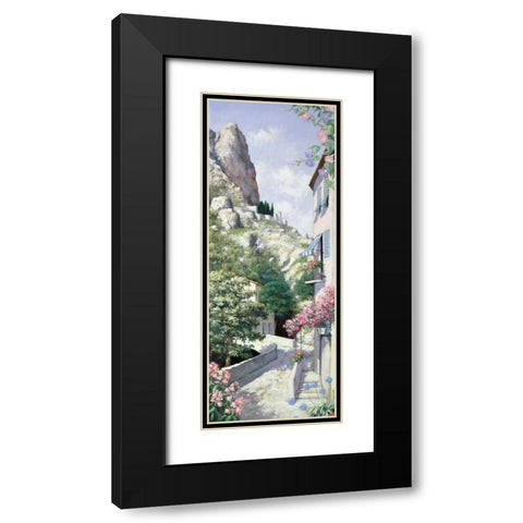 Malcesine Black Modern Wood Framed Art Print with Double Matting by Motz, Peter