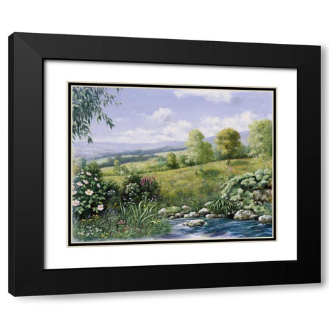 Summer time Black Modern Wood Framed Art Print with Double Matting by Motz, Peter