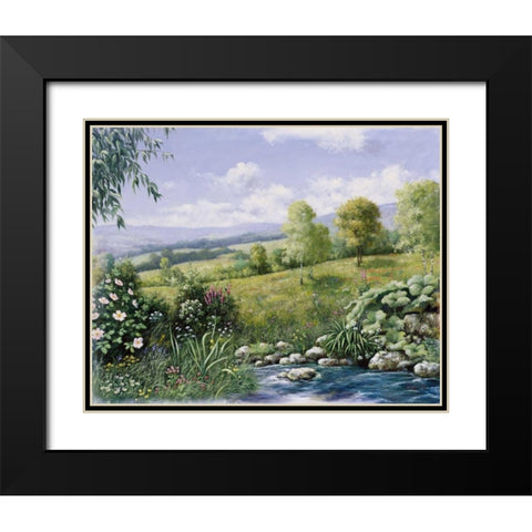 Summer time Black Modern Wood Framed Art Print with Double Matting by Motz, Peter