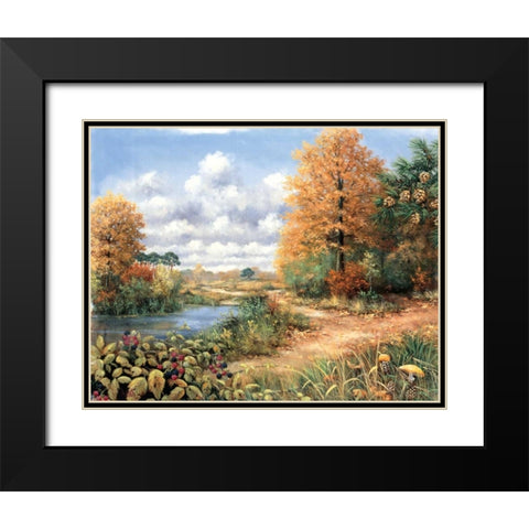 Autumn time Black Modern Wood Framed Art Print with Double Matting by Motz, Peter