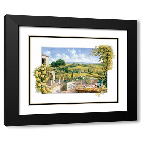 Toscane Black Modern Wood Framed Art Print with Double Matting by Motz, Peter