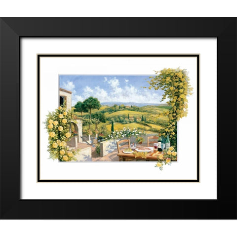 Toscane Black Modern Wood Framed Art Print with Double Matting by Motz, Peter