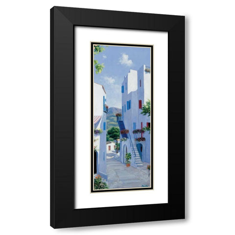 Memory lane Black Modern Wood Framed Art Print with Double Matting by Motz, Peter