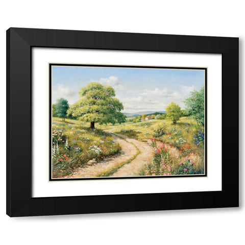 A path to peace Black Modern Wood Framed Art Print with Double Matting by Motz, Peter