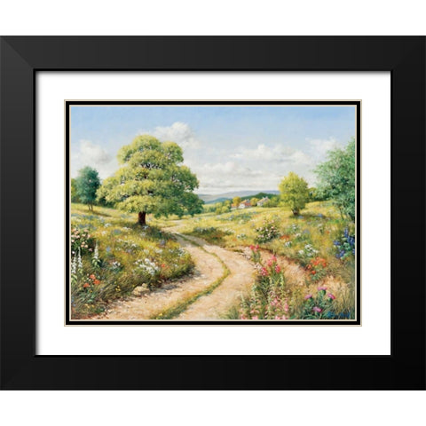 A path to peace Black Modern Wood Framed Art Print with Double Matting by Motz, Peter