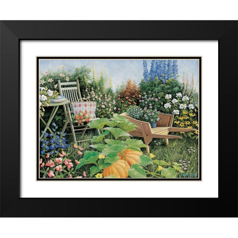 Autumn arrangement Black Modern Wood Framed Art Print with Double Matting by Motz, Peter