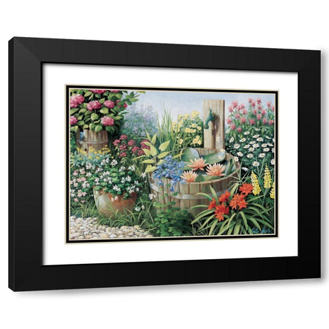 Garden delights Black Modern Wood Framed Art Print with Double Matting by Motz, Peter