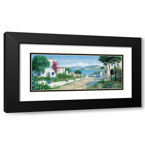 Ocean path Black Modern Wood Framed Art Print with Double Matting by Motz, Peter