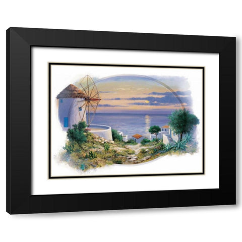 A window to paradise I Black Modern Wood Framed Art Print with Double Matting by Motz, Peter