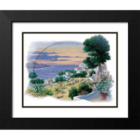 A window to paradise II Black Modern Wood Framed Art Print with Double Matting by Motz, Peter