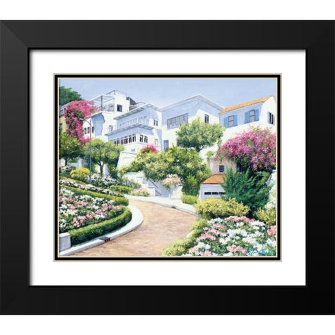 Our neighbourhood Black Modern Wood Framed Art Print with Double Matting by Motz, Peter