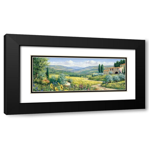 View over Toscane Black Modern Wood Framed Art Print with Double Matting by Motz, Peter