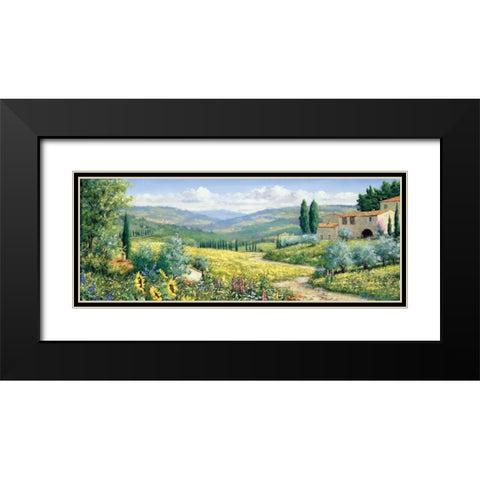 View over Toscane Black Modern Wood Framed Art Print with Double Matting by Motz, Peter