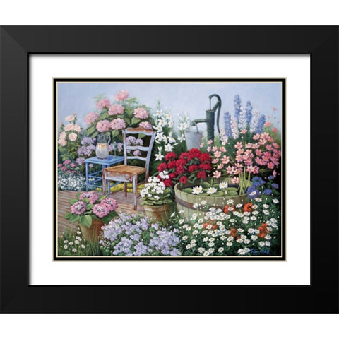 Ellys Gardening Black Modern Wood Framed Art Print with Double Matting by Motz, Peter