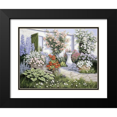 Joes Garden Black Modern Wood Framed Art Print with Double Matting by Motz, Peter