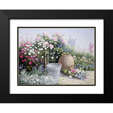 Elly view Black Modern Wood Framed Art Print with Double Matting by Motz, Peter