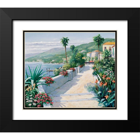 Costa del Pietro I Black Modern Wood Framed Art Print with Double Matting by Motz, Peter