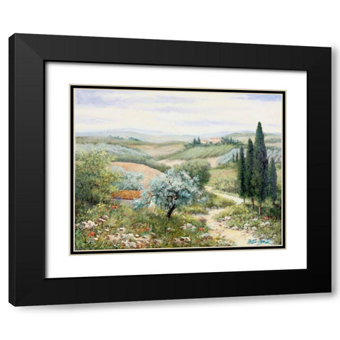 Italy II Black Modern Wood Framed Art Print with Double Matting by Motz, Peter