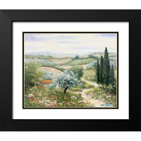 Italy II Black Modern Wood Framed Art Print with Double Matting by Motz, Peter