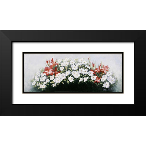 Flowers bouqet Black Modern Wood Framed Art Print with Double Matting by Motz, Peter