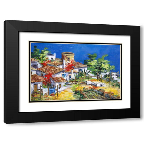 Colori dell isola Black Modern Wood Framed Art Print with Double Matting by di Viccaro, Roberto
