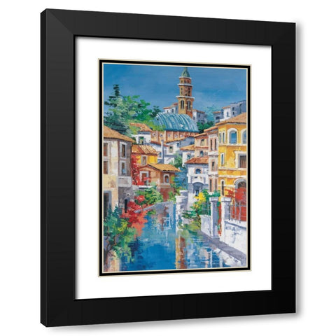 Riflessi sul fiume Black Modern Wood Framed Art Print with Double Matting by di Viccaro, Roberto