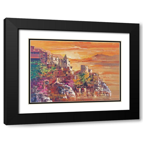 Al tramonto Black Modern Wood Framed Art Print with Double Matting by di Viccaro, Roberto