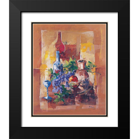 Natura in ocra Black Modern Wood Framed Art Print with Double Matting by di Viccaro, Roberto