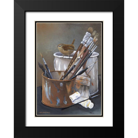 Paint material Black Modern Wood Framed Art Print with Double Matting by Weenink, Ruud
