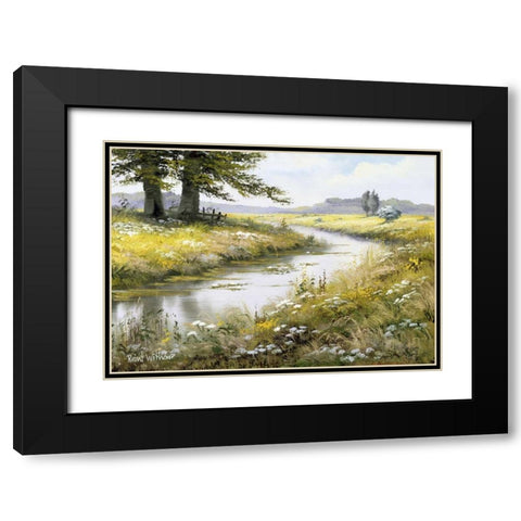 Beauty of silence Black Modern Wood Framed Art Print with Double Matting by Withaar, Reint