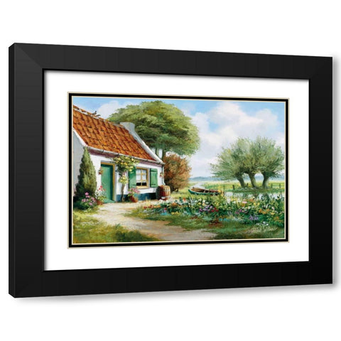 A peaceful place Black Modern Wood Framed Art Print with Double Matting by Withaar, Reint