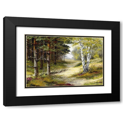 Nature walk Black Modern Wood Framed Art Print with Double Matting by Withaar, Reint