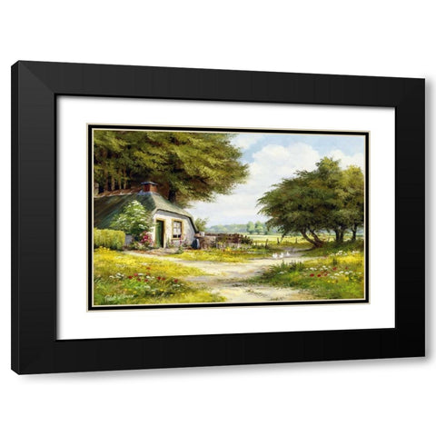 Farmhouse Black Modern Wood Framed Art Print with Double Matting by Withaar, Reint